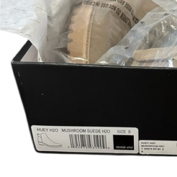 Dolce Vita Huey H2O Waterproof Suede Lug Sole Heel Booties NEW Size 8 Neutral - Picture 12 of 16
